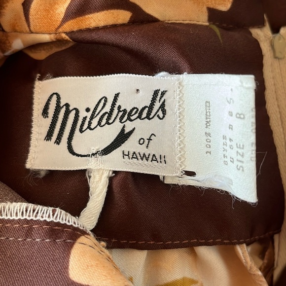 Vintage 60s 70s Brown Hawaiian Dress Casual Mumu MuuMuu House Dress Nightgown - Picture 2 of 14